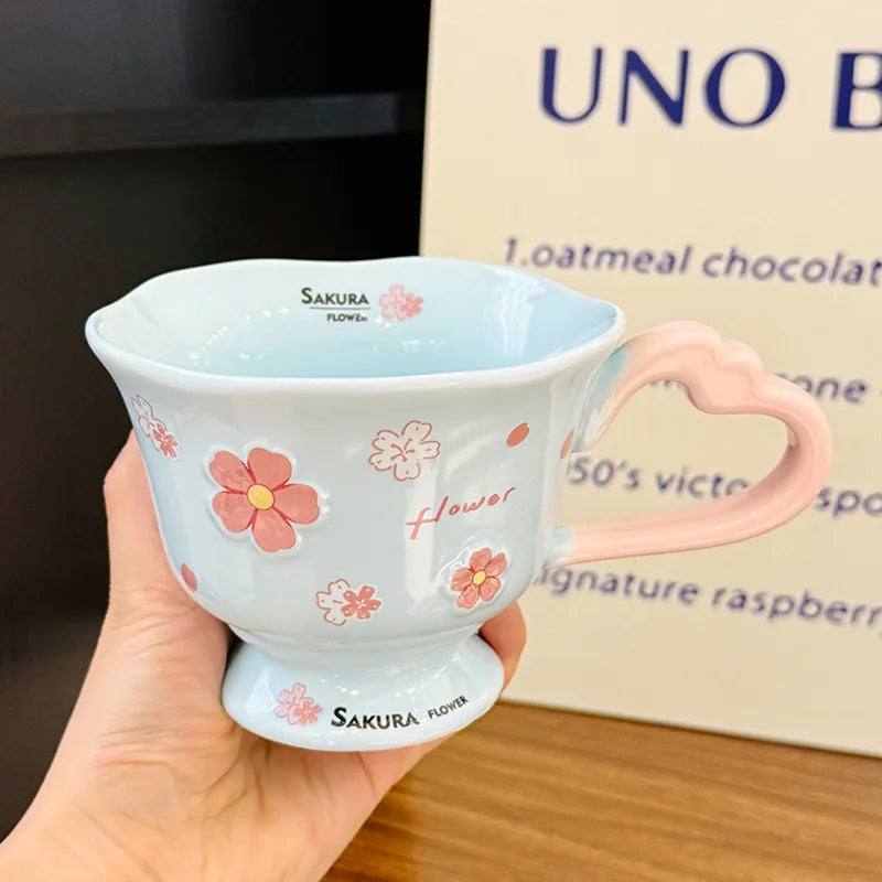 Sakura Flower Ceramic Coffee Cup