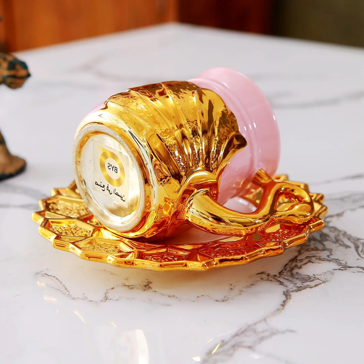 Pink Swan Ceramic Coffee Cup