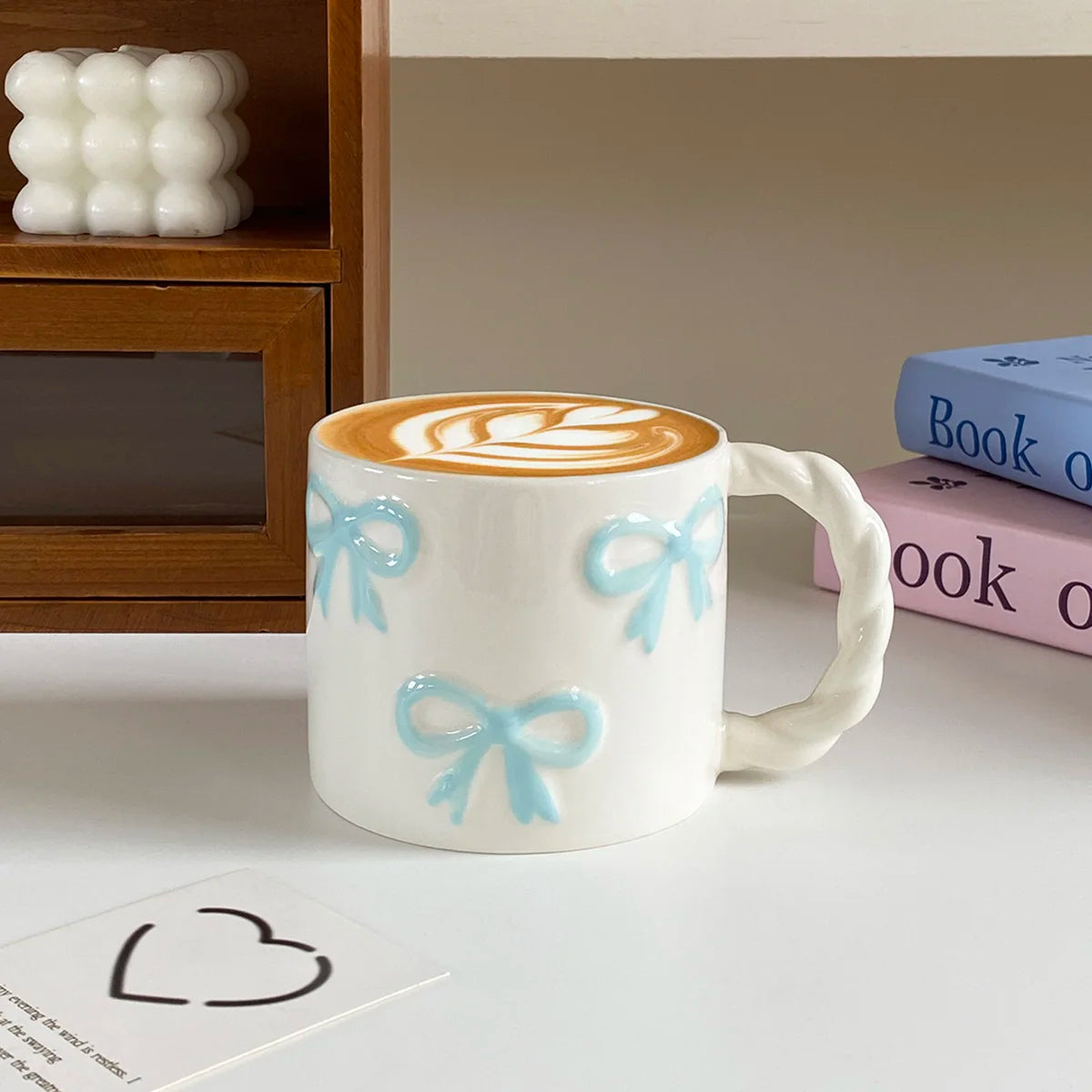 Twisted-Handle Bow Ceramic Mug