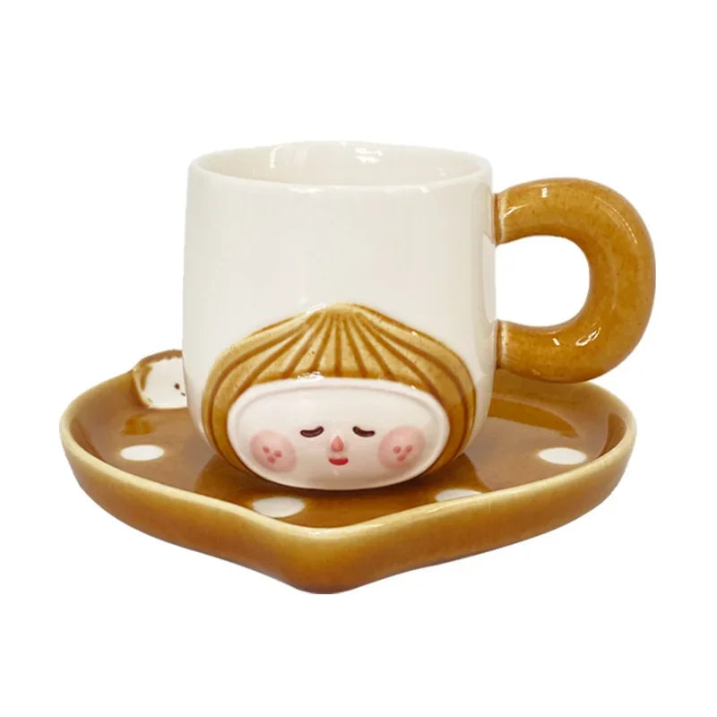 Squirrel & Chestnut Ceramic Cup