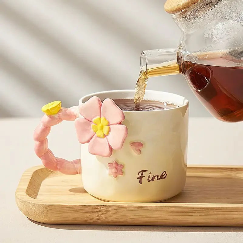 Floral Ceramic Coffee Mug