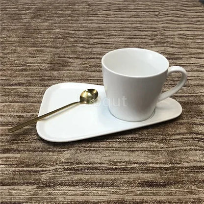 Luxury Ceramic Coffee Cup, Spoon & Saucer Set