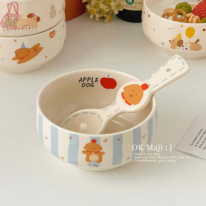 Cute Yogurt Bowl & Spoon