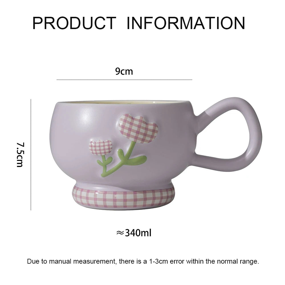 Tulip Relief Ceramic Mug