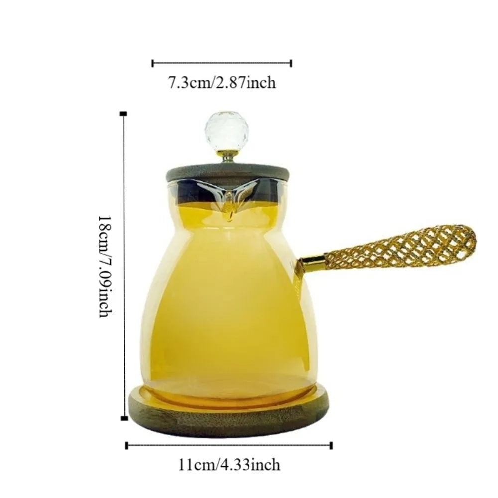 Glass Turkish Coffee Pot with Base – 350ml