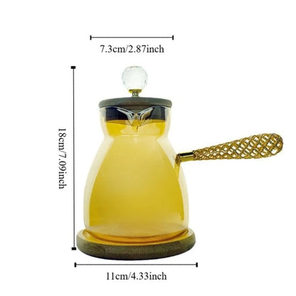 Glass Turkish Coffee Pot with Base – 350ml
