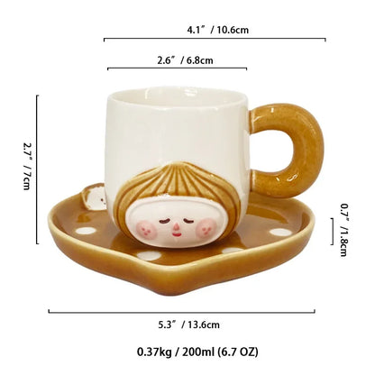 Squirrel & Chestnut Ceramic Cup