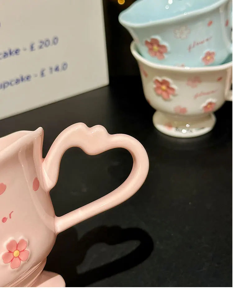 Sakura Flower Ceramic Coffee Cup