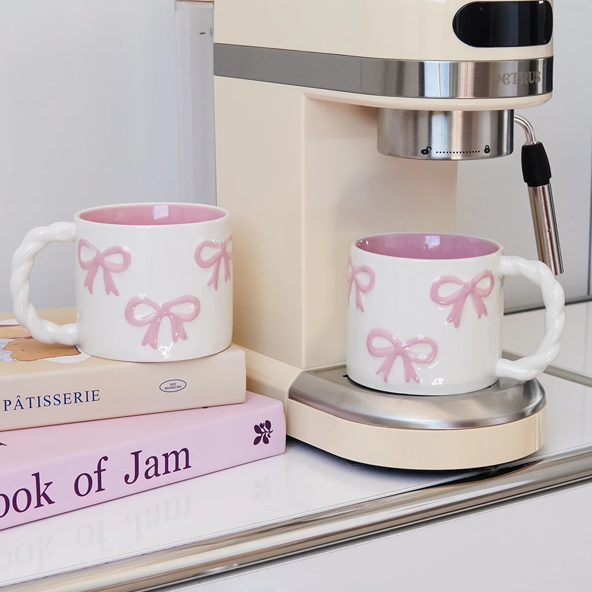 Twisted-Handle Bow Ceramic Mug
