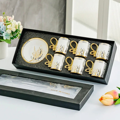 Vintage Espresso Cup Set – 6 Pieces