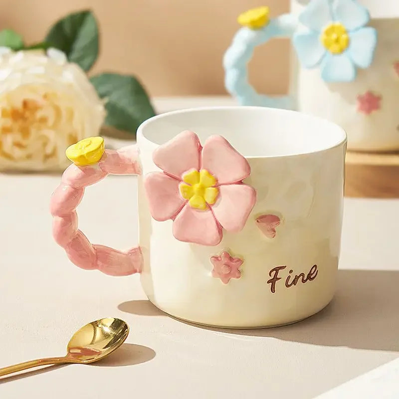 Floral Ceramic Coffee Mug