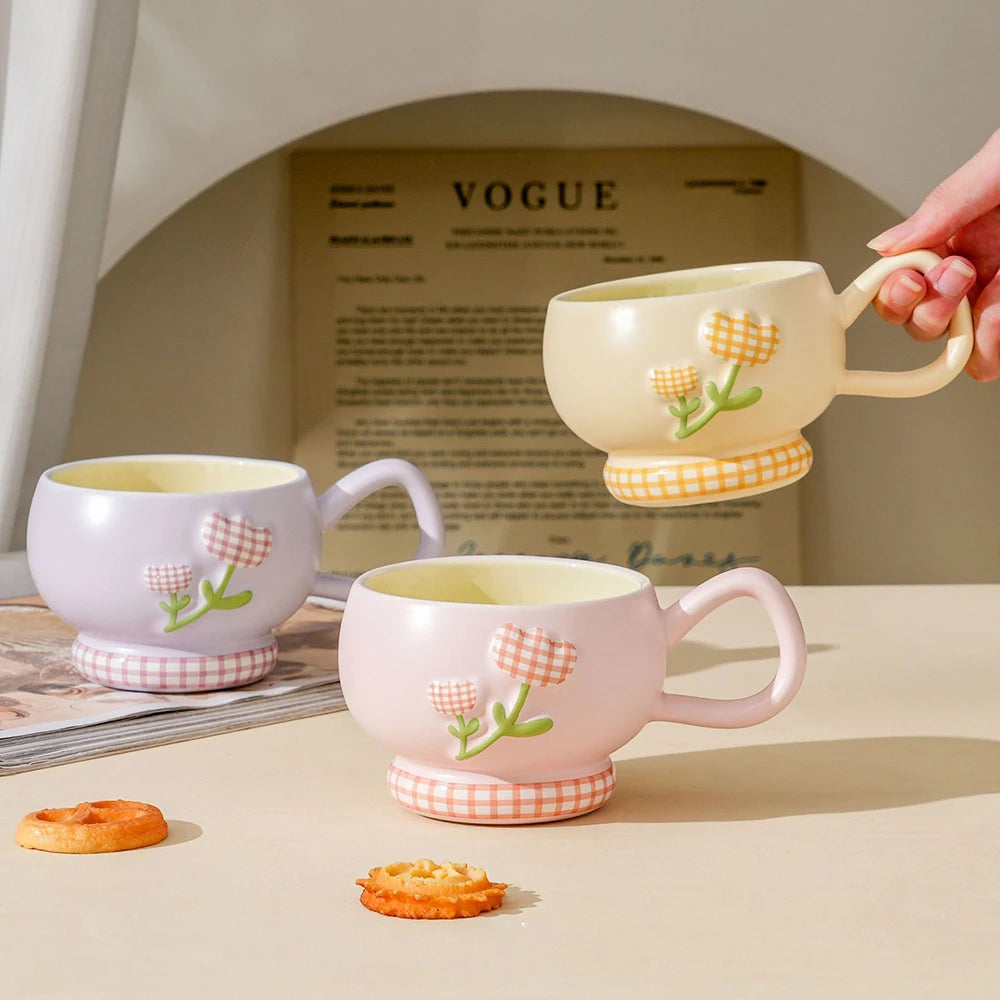Tulip Relief Ceramic Mug