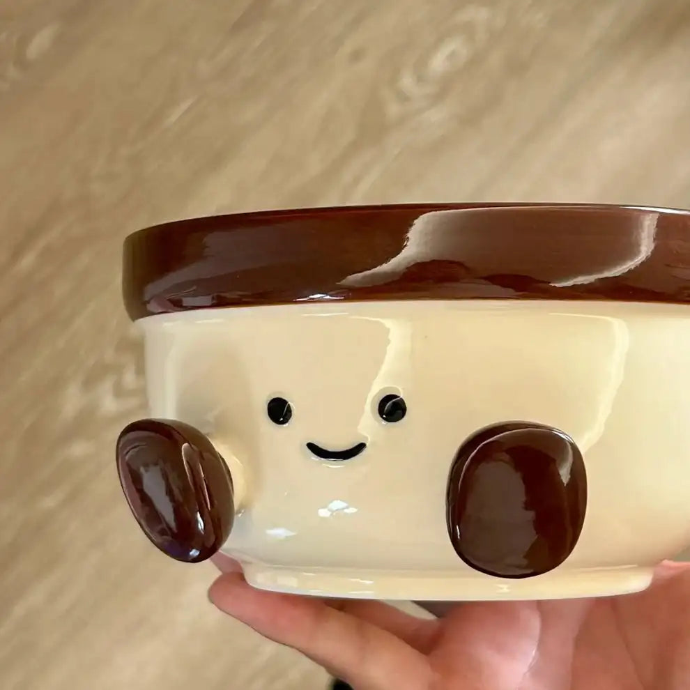 Footed Ceramic Ramen Bowl