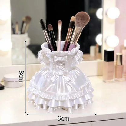 3D Printed Jewelry Tray Princess Dress Shape Makeup Brush Holder Jewelry Display Case Watches/Keys Storage Box Birthday Gifts