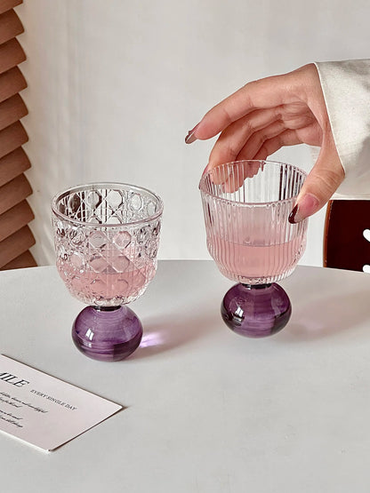 Round-Base Decorative Glass Cup