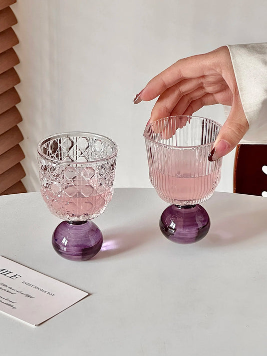 Round-Base Decorative Glass Cup
