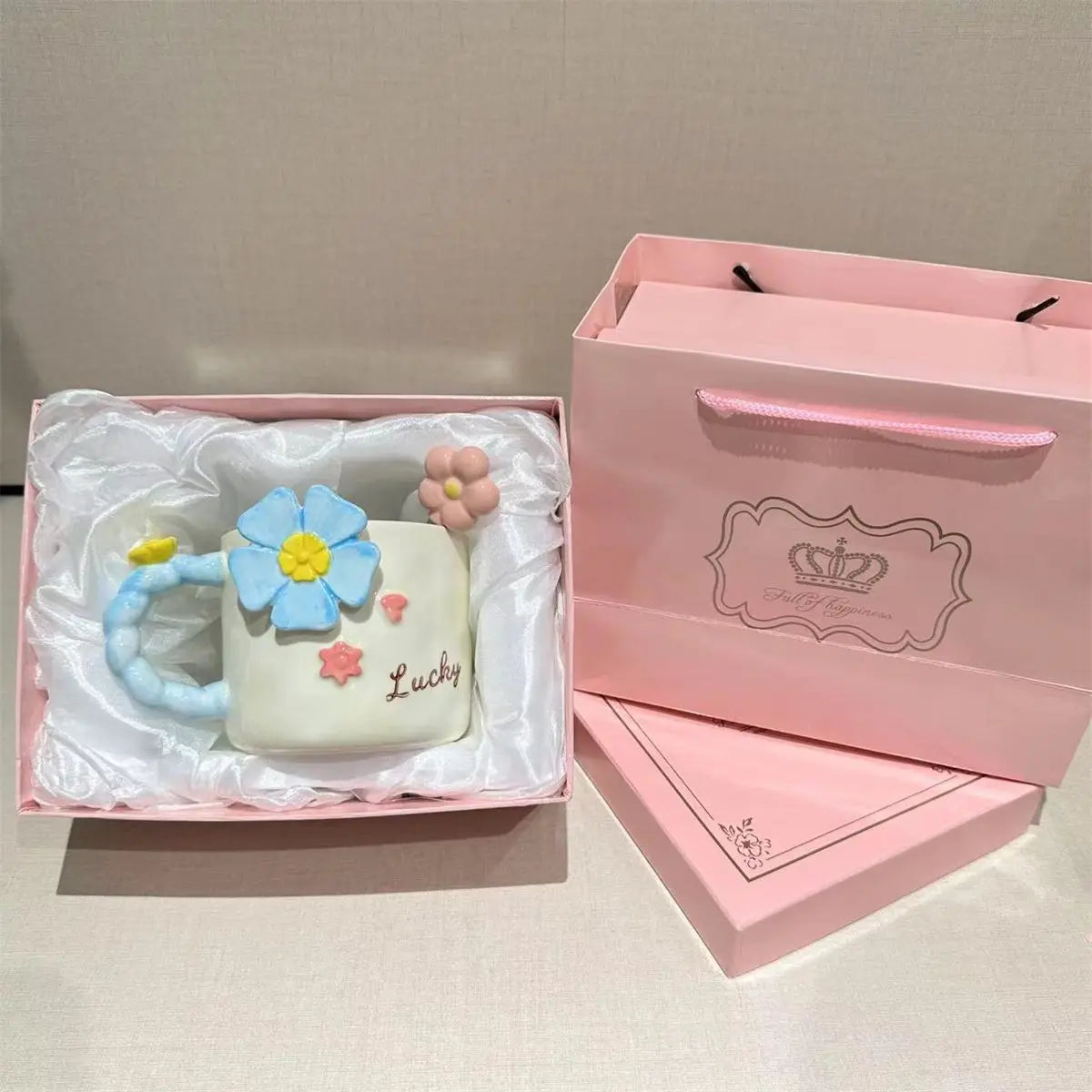 3D Flower Ceramic Mug