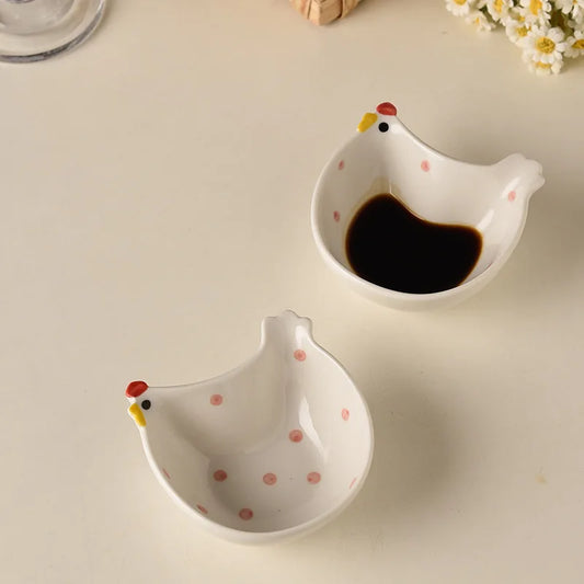 Chicken Ceramic Sauce Dish