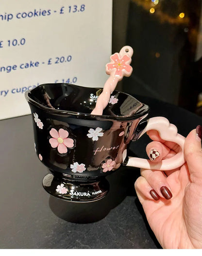 Sakura Flower Ceramic Coffee Cup