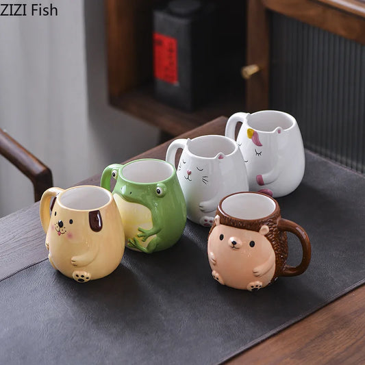 3D Frog & Hedgehog Mug