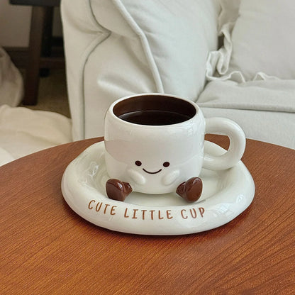 Footprint Ceramic Cup & Saucer