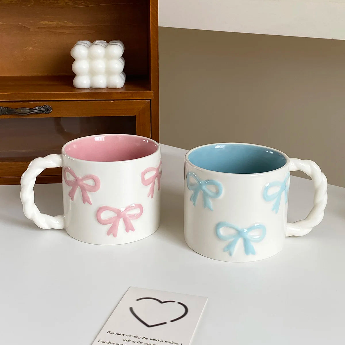 Twisted-Handle Bow Ceramic Mug