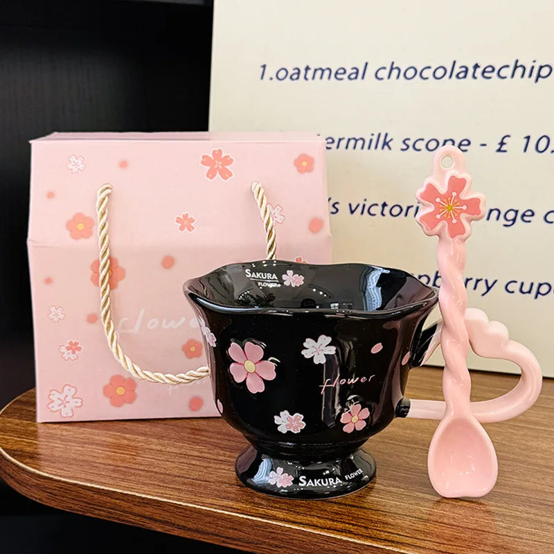 Sakura Flower Ceramic Coffee Cup