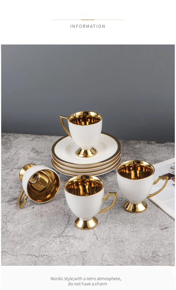 Embossed Turkish Coffee Cup Set – 2 Pieces