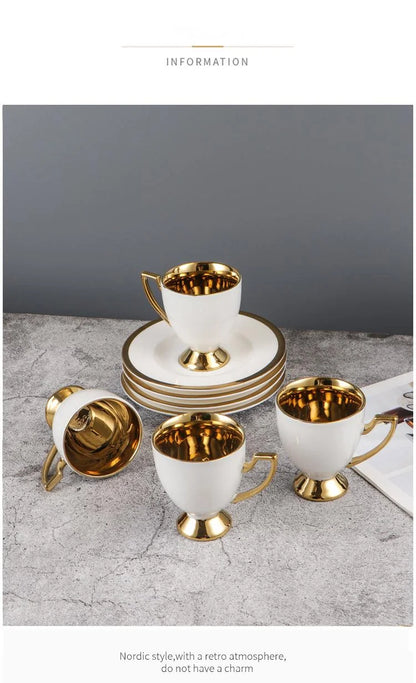 Embossed Turkish Coffee Cup Set – 2 Pieces