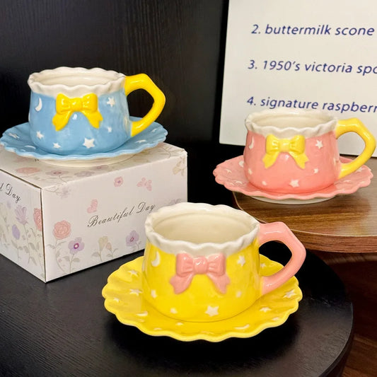 Bowknot Ceramic Tea Cup