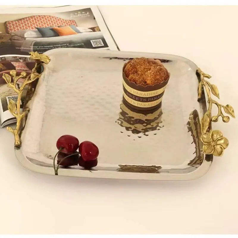 Minimalist Metal Snack & Serving Tray