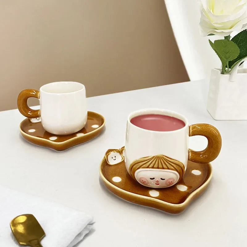 Squirrel & Chestnut Ceramic Cup