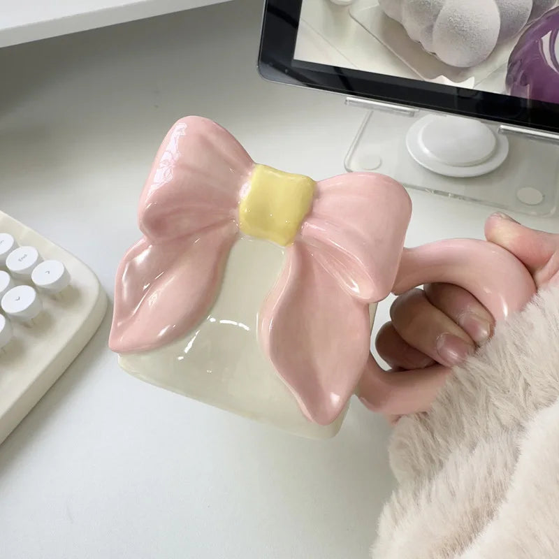 Butterfly Bow Ceramic Coffee Mug