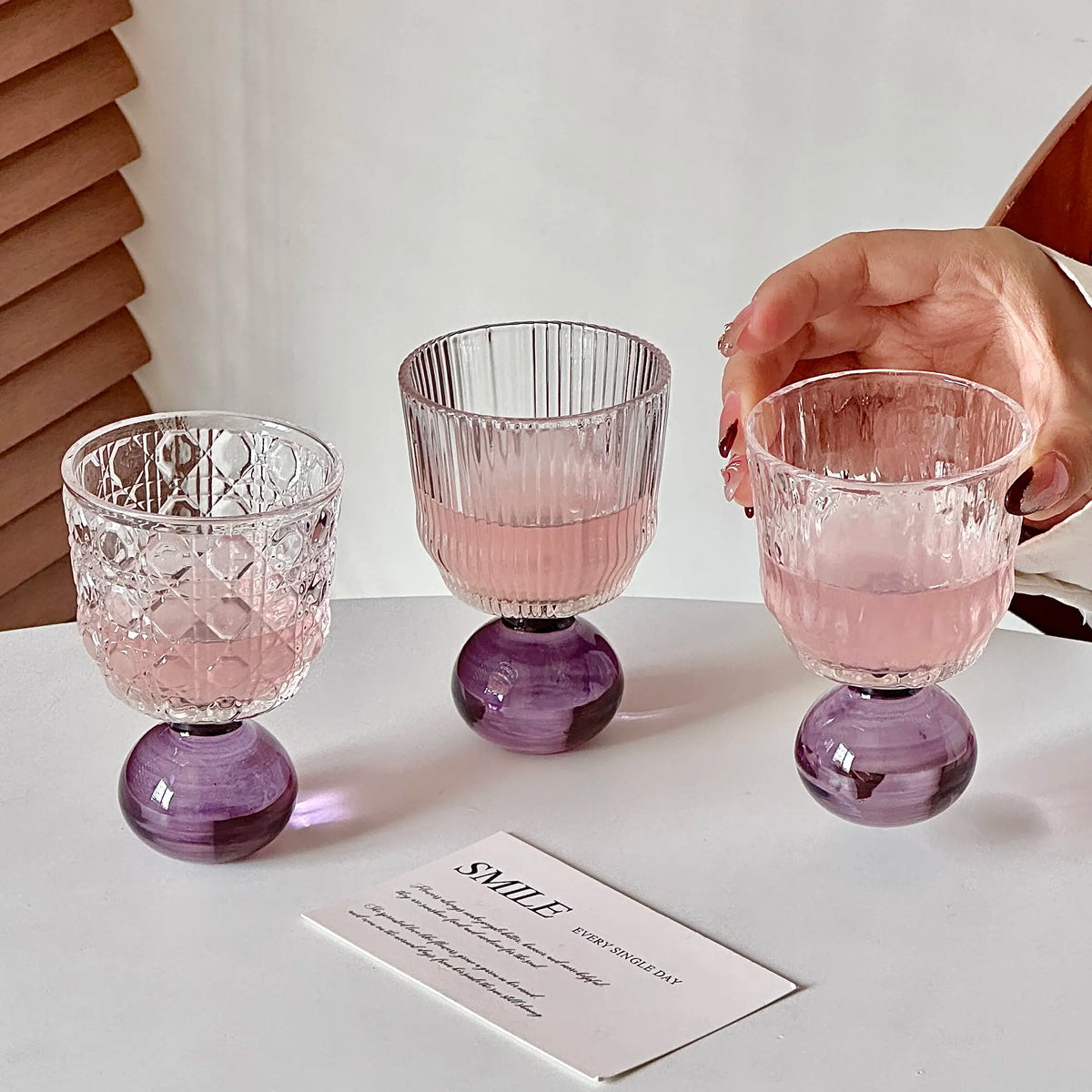 Cute Ball Base Glass Creative Mid-Century Whiskey Cup Baijiu Cup Tea Drinking Cup Juice Cup