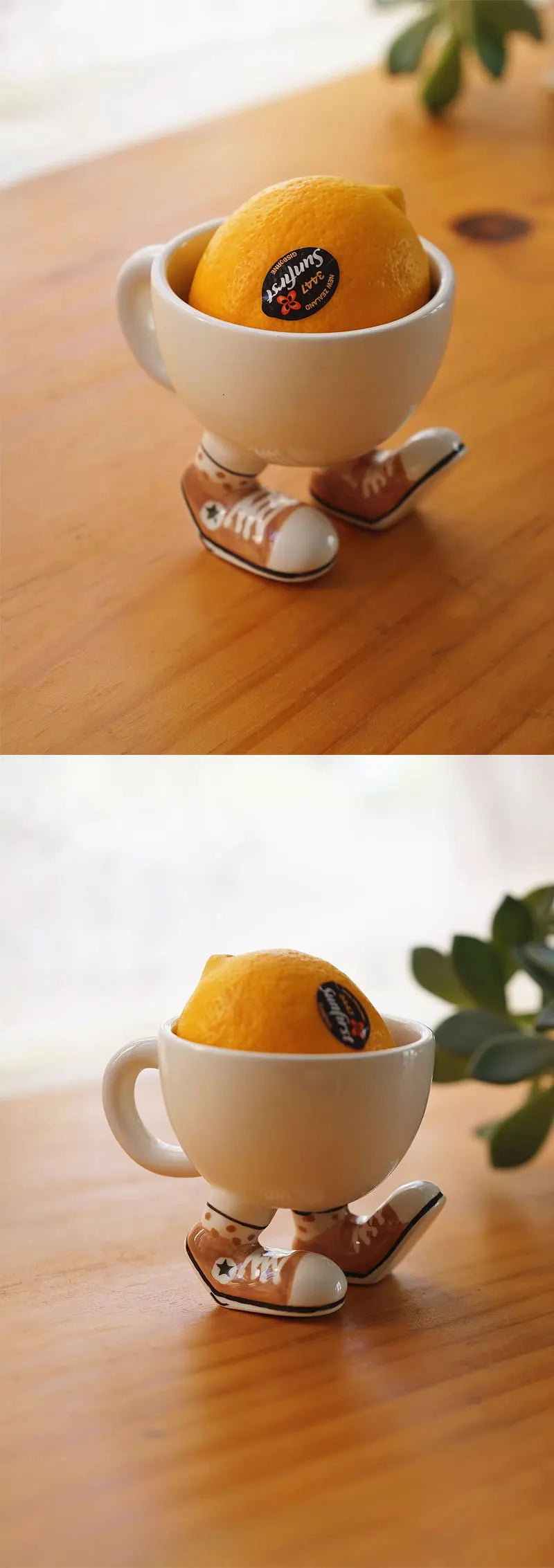 Creative Sneakers Feet Ceramic Coffee Mug Ornaments Living Room Kitchen Tea Cup Egg Cup Cartoon Funny Storage Ornaments Crafts