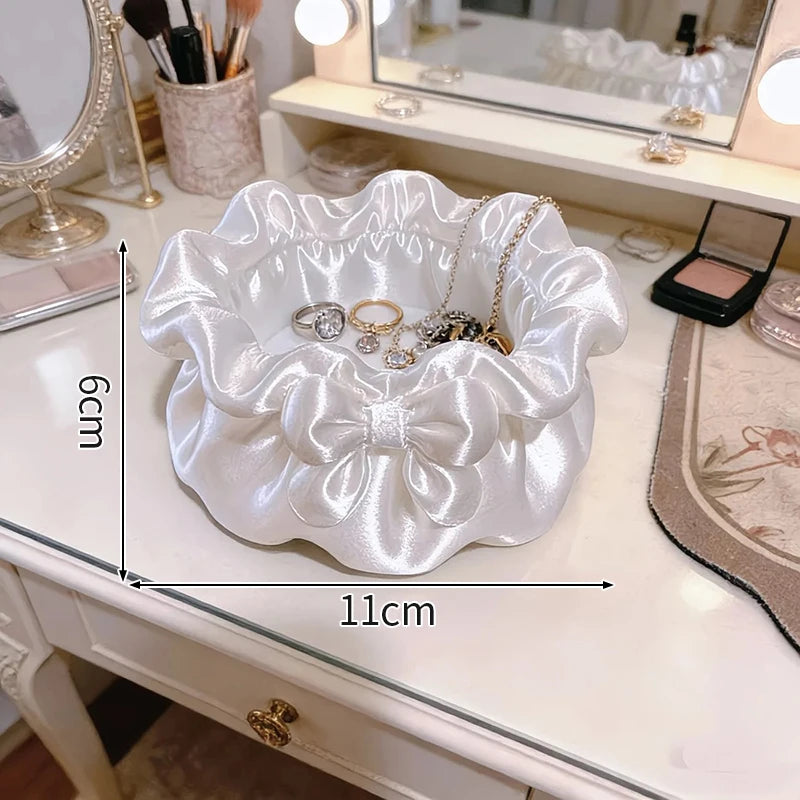 3D Printed Jewelry Tray Princess Dress Shape Makeup Brush Holder Jewelry Display Case Watches/Keys Storage Box Birthday Gifts