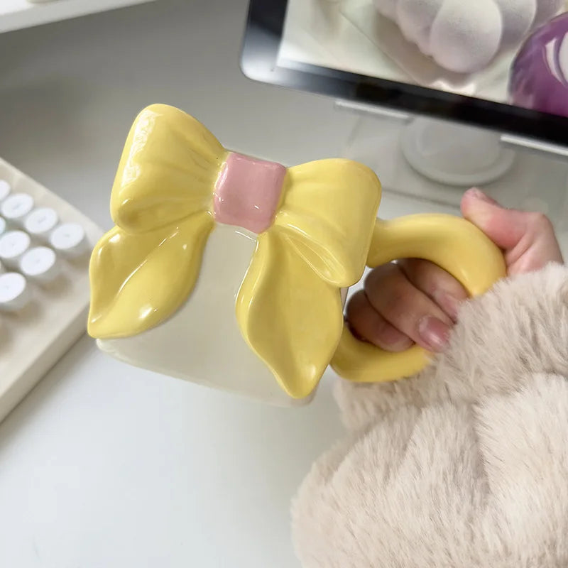 Butterfly Bow Ceramic Coffee Mug
