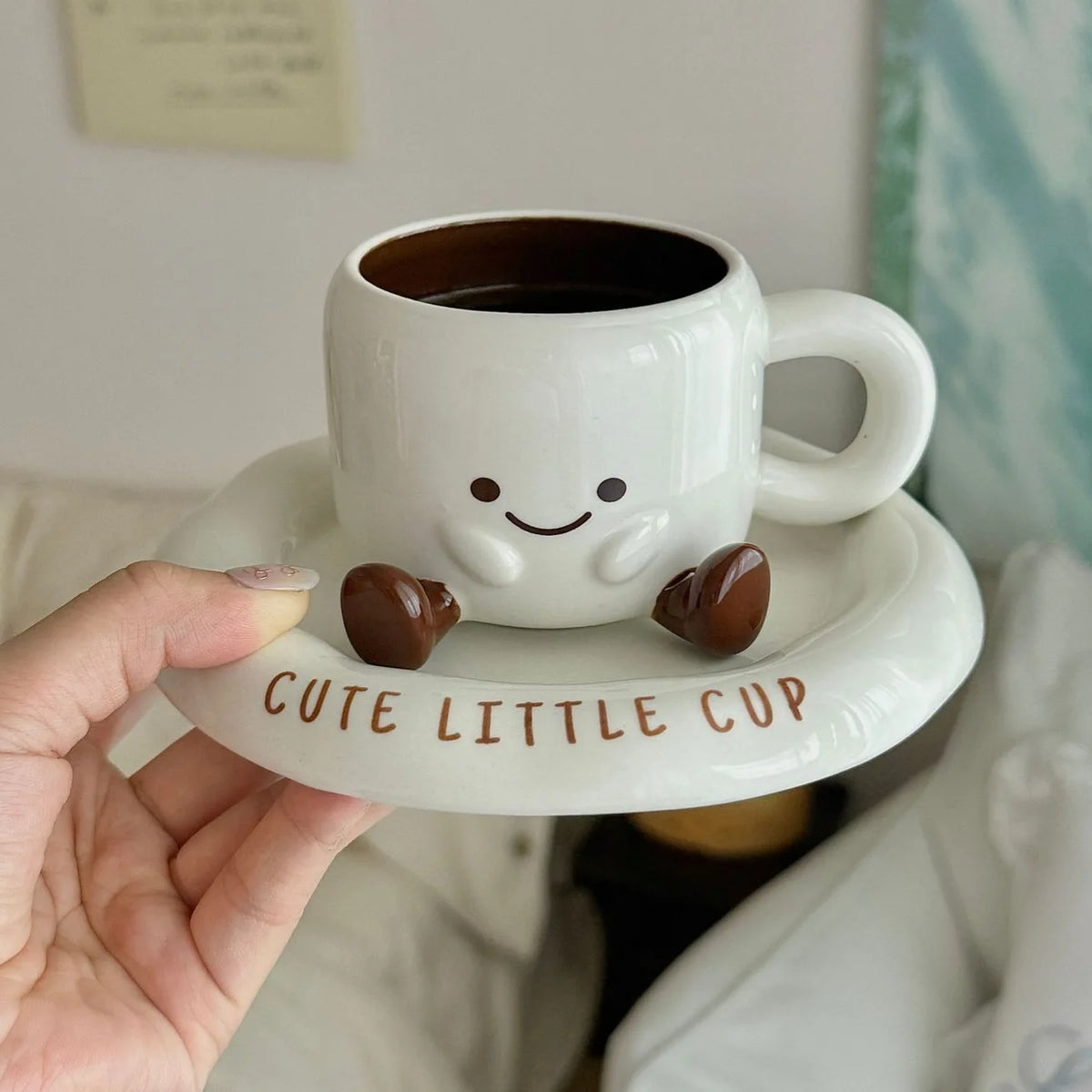Footprint Ceramic Cup & Saucer