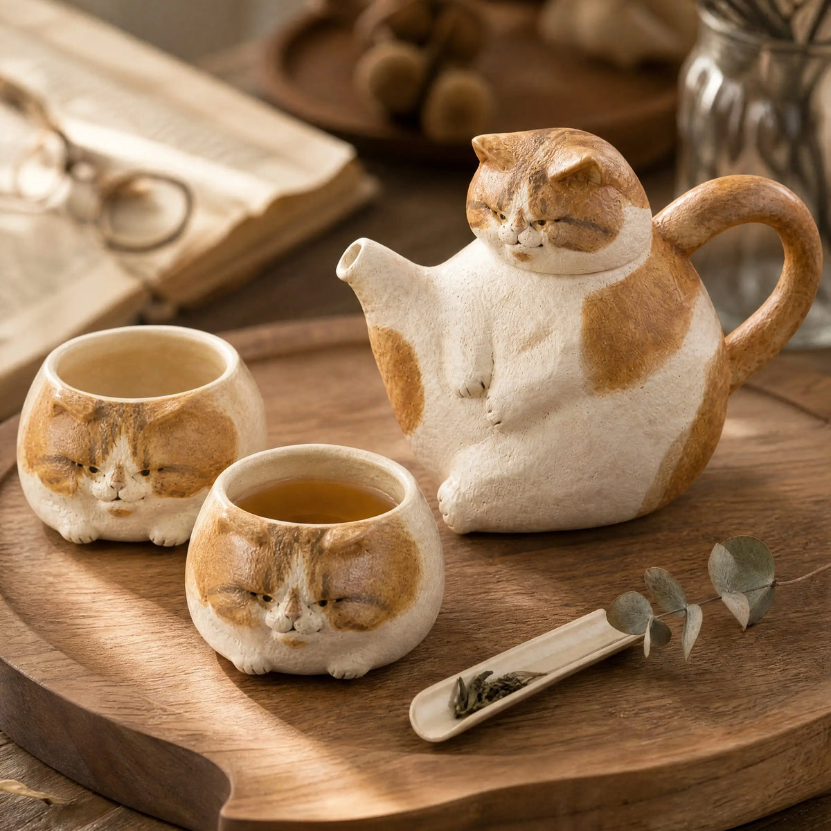 Cartoon Cat Ceramic Tea Set