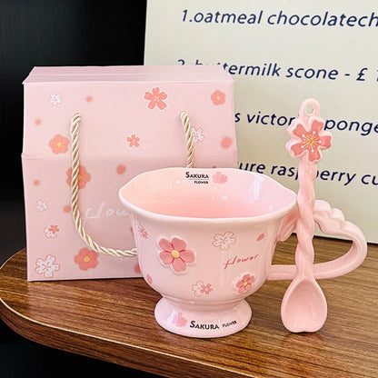 Sakura Flower Ceramic Coffee Cup
