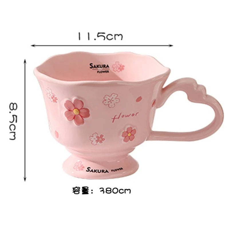 Sakura Flower Ceramic Coffee Cup
