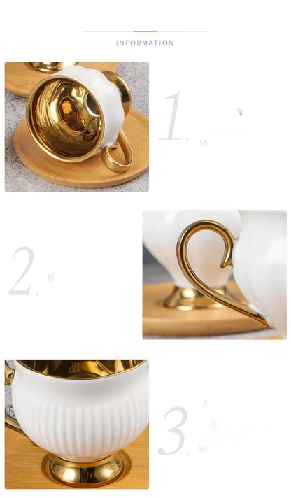 Embossed Turkish Coffee Cup Set – 2 Pieces