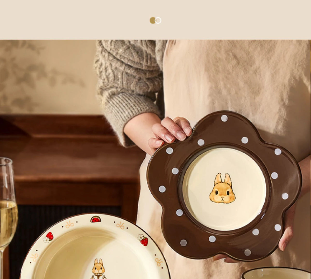 Creative Rabbit Pattern Ceramic Bowl Relief Porcelain Rice Bowls 4.5Inches Cute Home Yogurt Small Bowl Tableware Cake Fruit Bowl