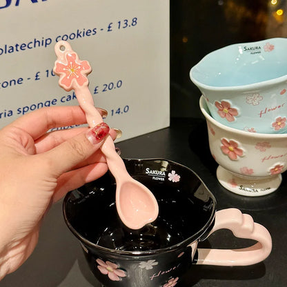 Sakura Flower Ceramic Coffee Cup