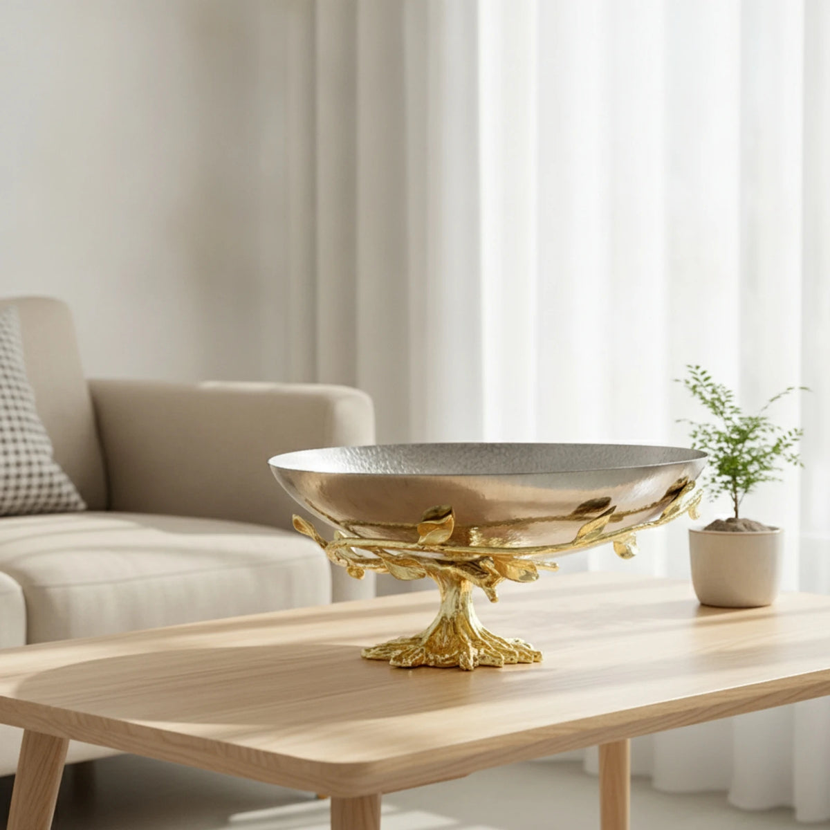 Sculptural Pedestal Fruit Bowl