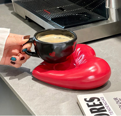 Heart Porcelain Cup & Saucer