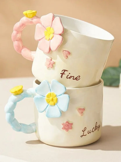 Floral Ceramic Coffee Mug