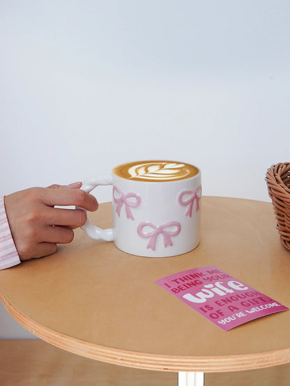 Twisted-Handle Bow Ceramic Mug