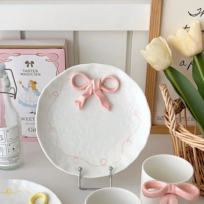 Bow Ceramic Cup & Plate