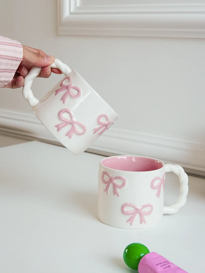 Twisted-Handle Bow Ceramic Mug